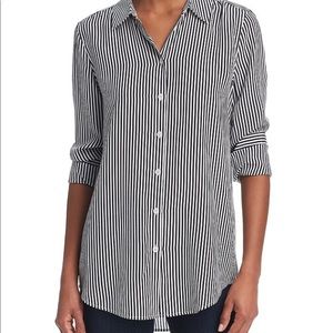 Equipment classic stripe silk shirt